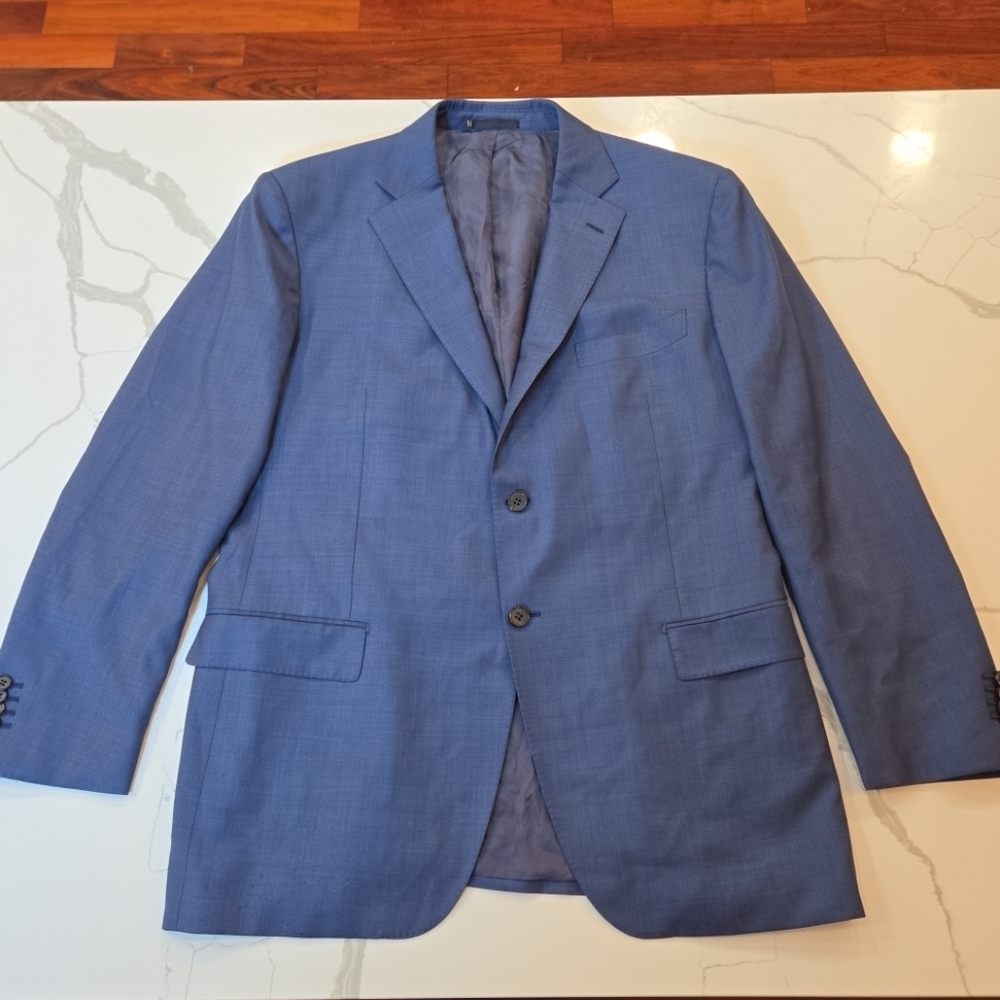 Suit Supply Napoli Vitale Barberis Wool Slim 110s Blazer Blue 50L Italy